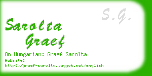 sarolta graef business card